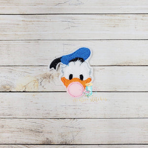 Bubble Duck Boy Head Digital Embroidery Design File