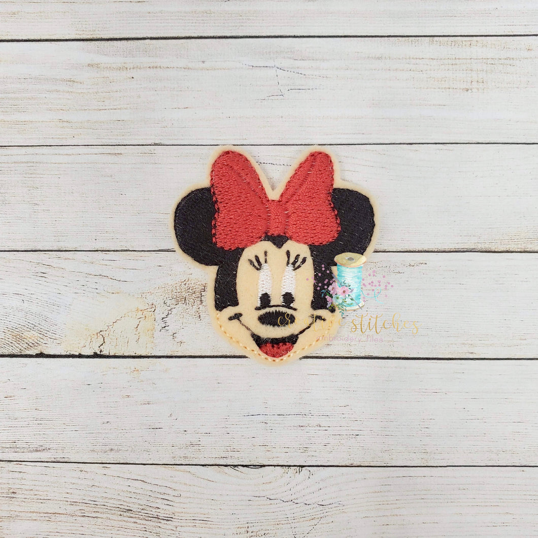 Miss Mouse Head Digital Embroidery Design File