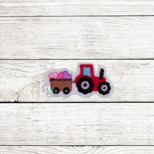 Tractor Heart Digital Embroidery Design File