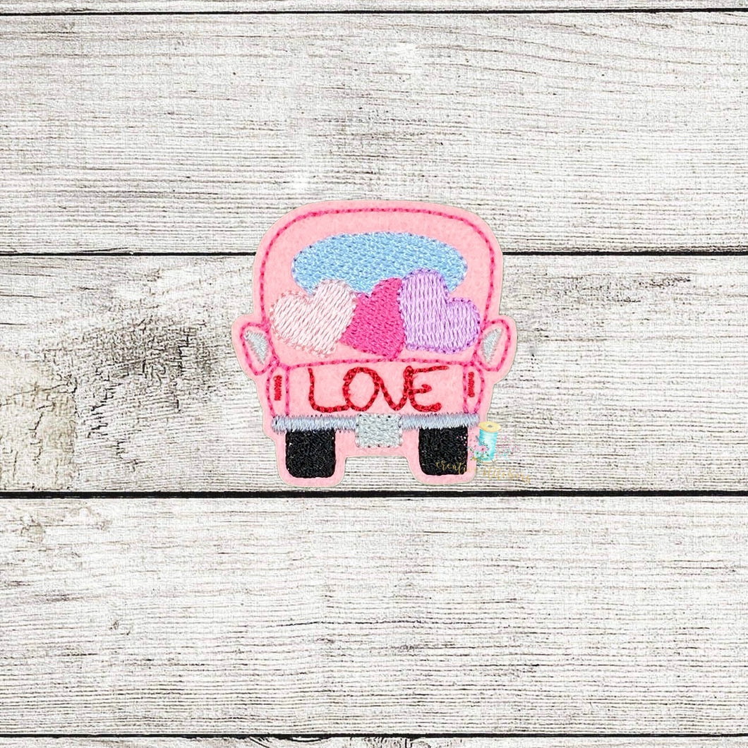 Heart Love Truck Digital Embroidery Design File
