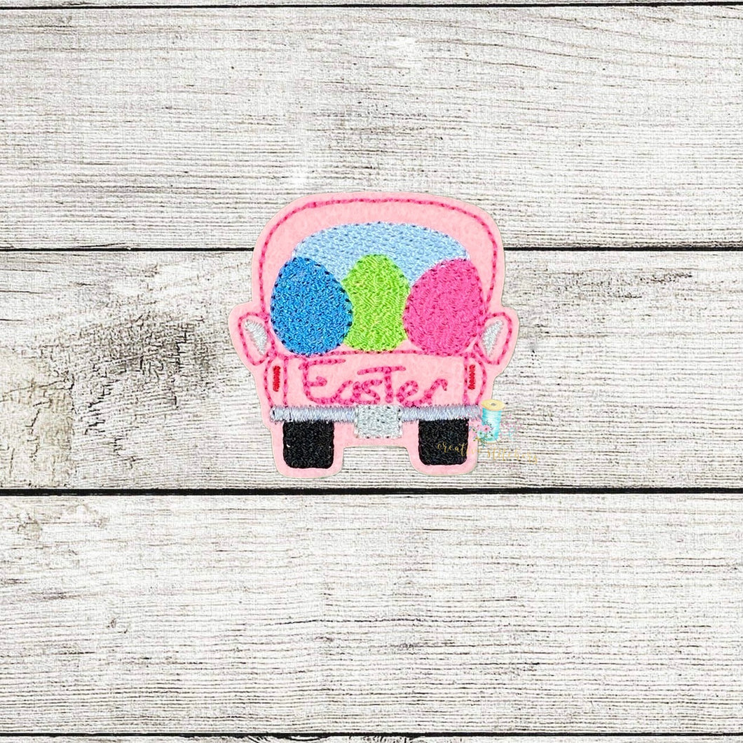 Easter Egg Truck Digital Embroidery Design File