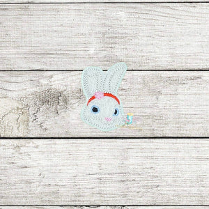 Lily Bunny Head Digital Embroidery Design File