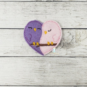 Heart Love Birds Digital Embroidery Design File