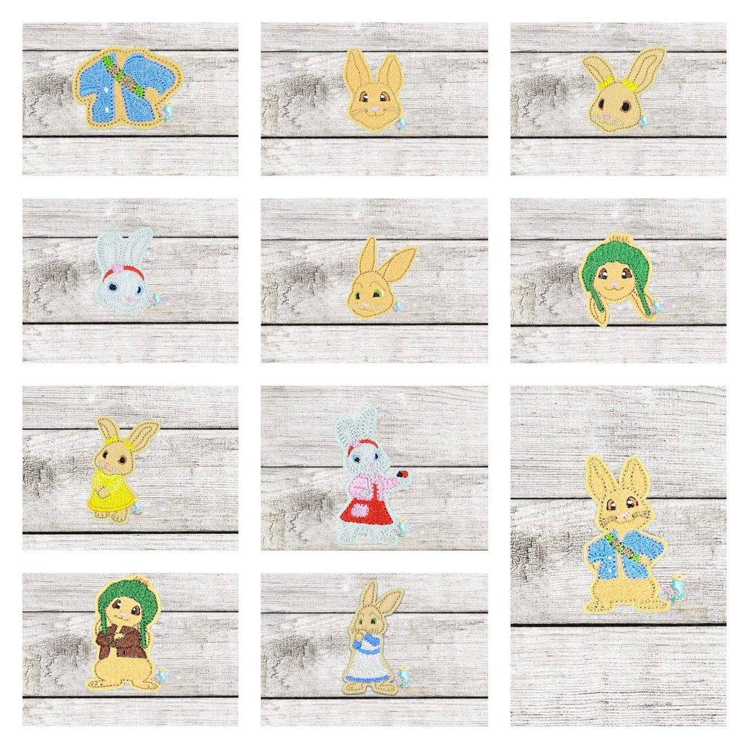 Peter Bunny Set Digital Embroidery Design File