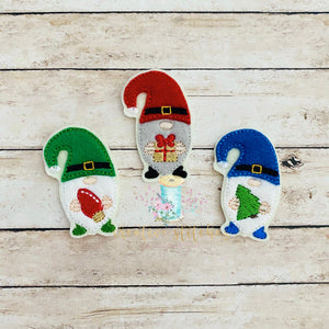 Christmas Gnome Feltie Set Digital Embroidery Design File