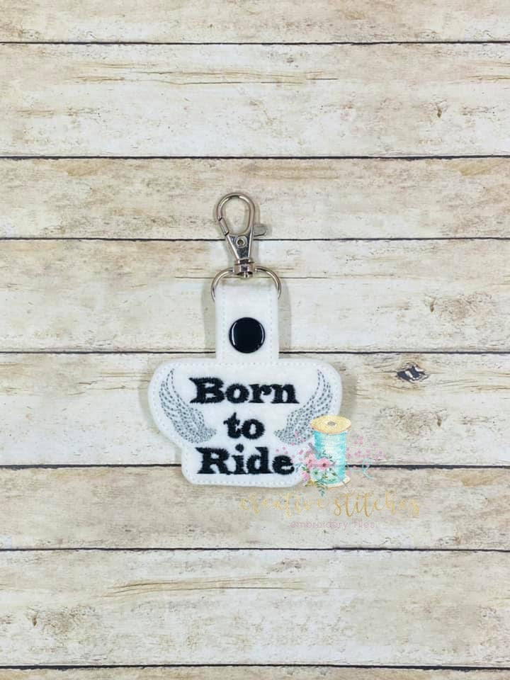 Born To Ride Fob Digital Embroidery Design File