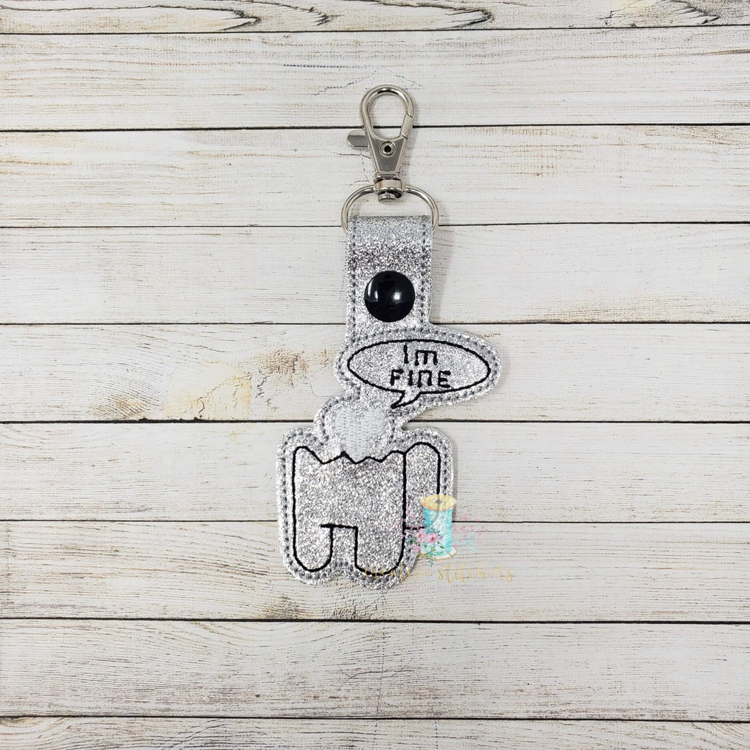 I'm Fine Mung Us Fob Digital Embroidery Design File