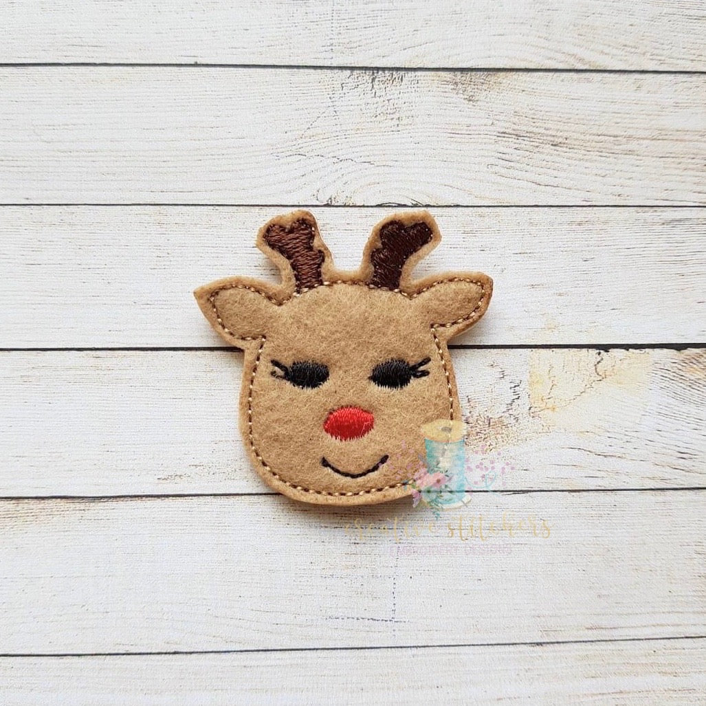 Reindeer Red Nose Digital Embroidery Design File