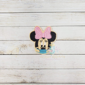 Masked Mouse Girl Digital Embroidery Design File