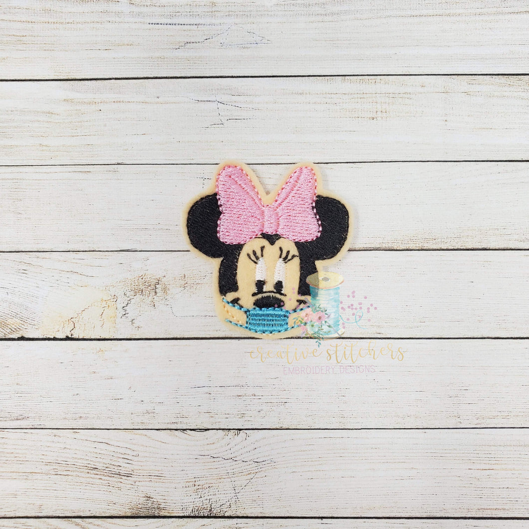 Masked Mouse Girl Digital Embroidery Design File