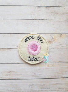 Save the Tatas Digital Embroidery Design File