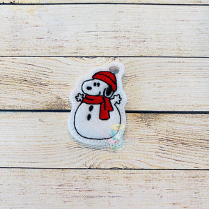 Snoopie Snowman Digital Embroidery Design File