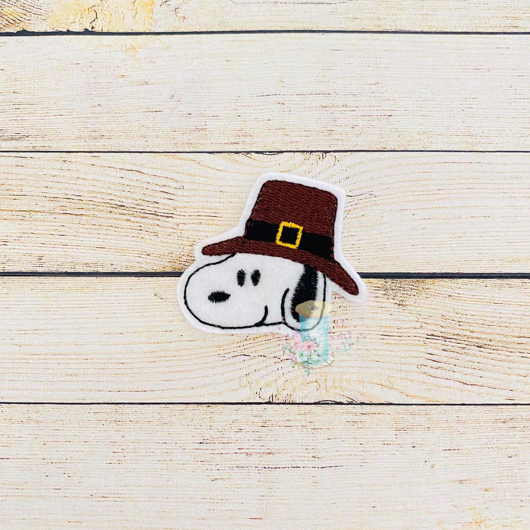 Snoopie Pilgrim Digital Embroidery Design File