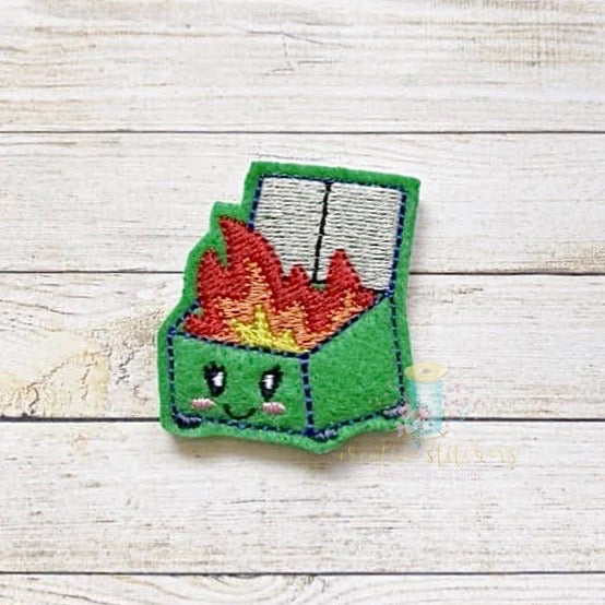 Happy Dumpster Fire Embroidery Design File