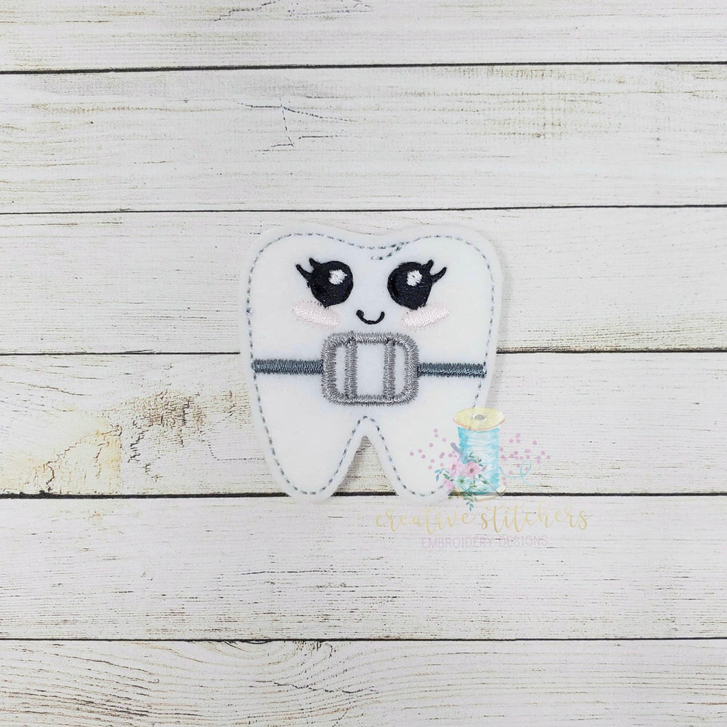 Tooth Brace Digital Embroidery Design File