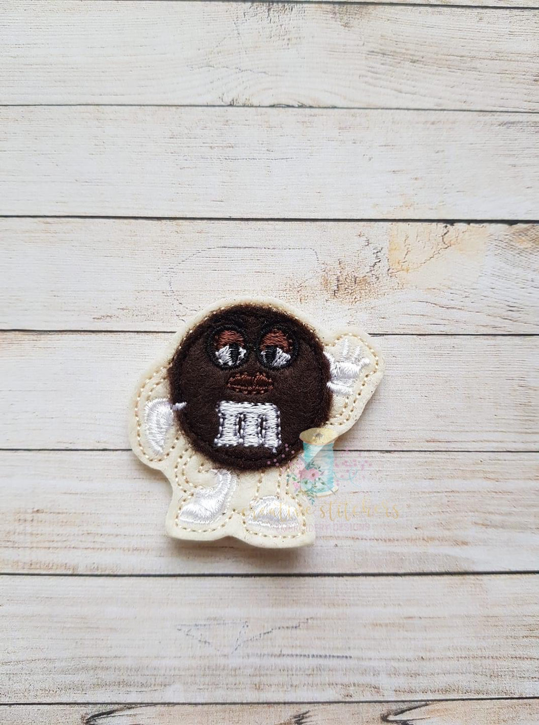 Brown M&M App Digital Embroidery Design File