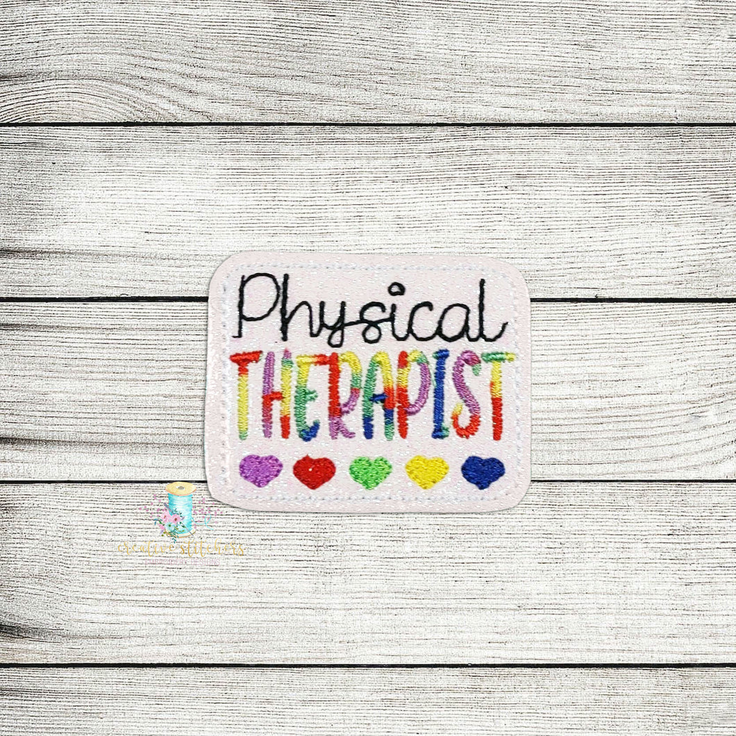 Physical Therapist Feltie Digital Embroidery Design File