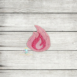 Pink Flame Feltie Digital Embroidery Design File