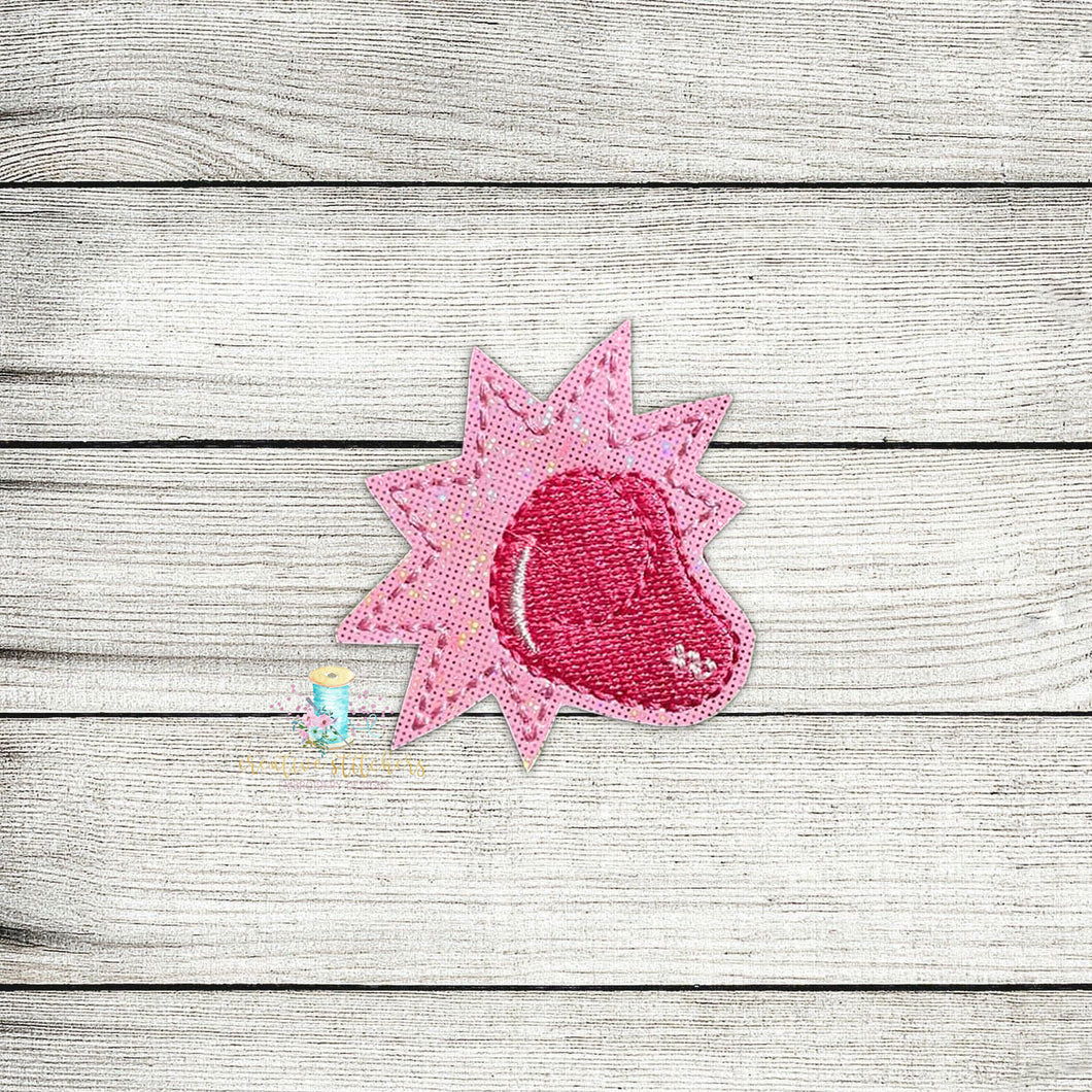 Pink Glove Feltie Digital Embroidery Design File