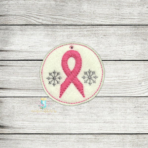 Pink Ribbon Ornament Digital Embroidery Design File