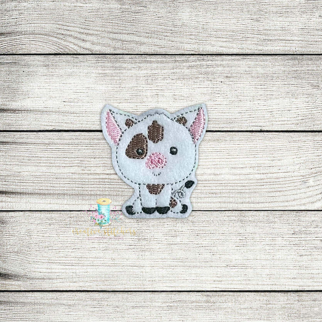 Hawaiian Princess Pig Digital Embroidery Design File