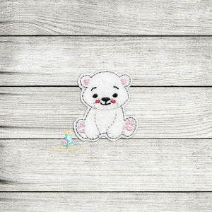 Polar Bear Feltie Digital Embroidery Design File