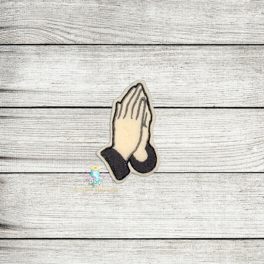 Prayer Hands Feltie Digital Embroidery Design File