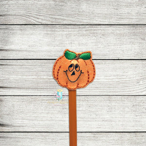 Pumpkin Pencil Toppers Digital Embroidery Design File