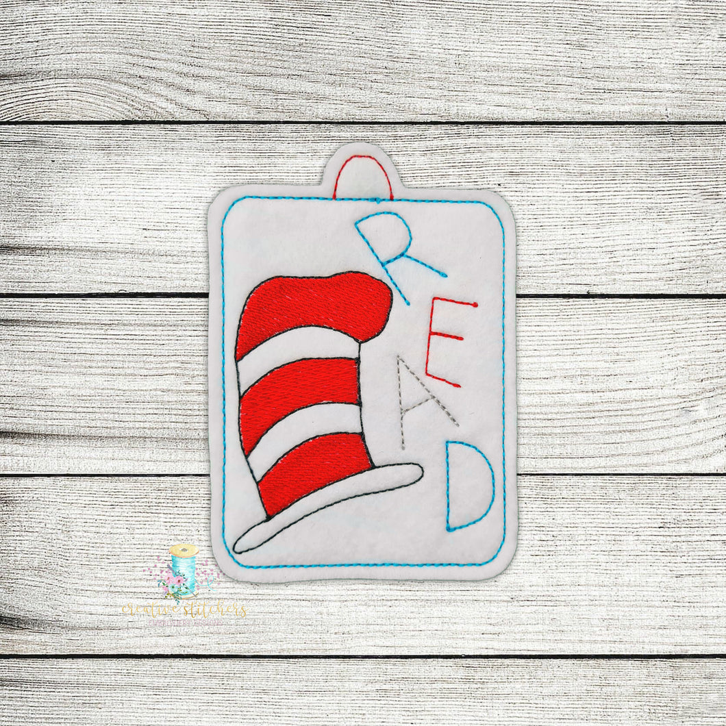 Read Bookmark Digital Embroidery Design File