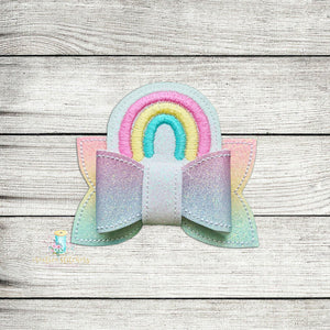 Rainbow With Loop Bow Digital Embroidery Design File