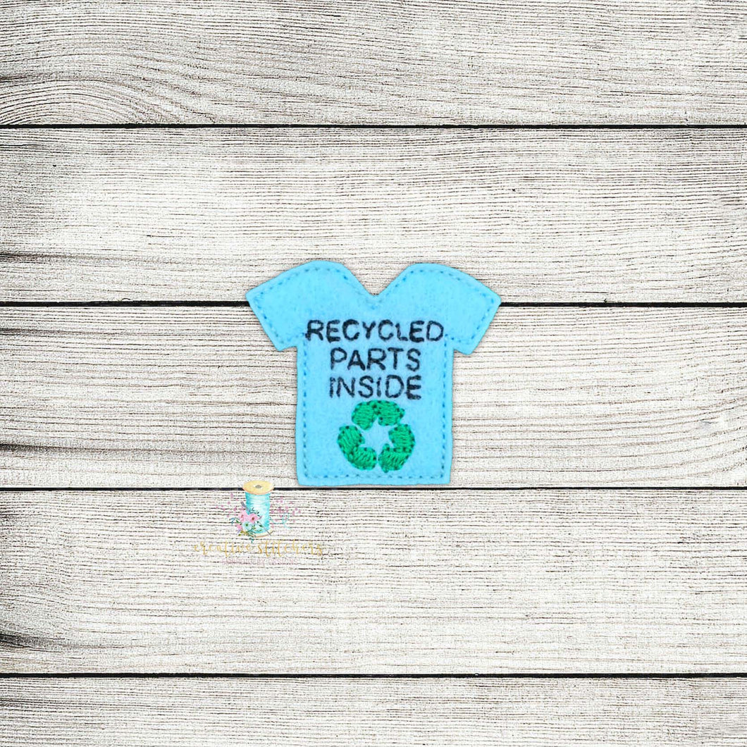 Recycle Scrub Top Digital Embroidery Design File