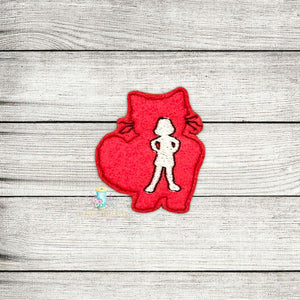 Red And Girl Feltie Digital Embroidery Design File