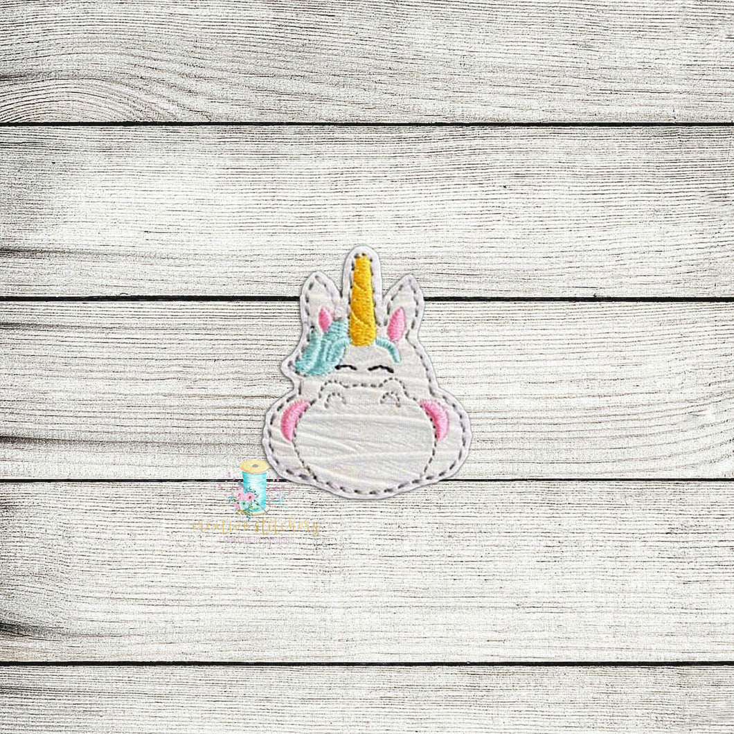 Shy Unicorn Feltie Digital Embroidery Design File