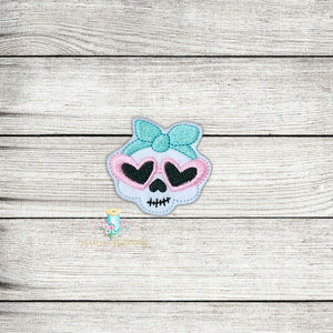 Skull Heart Glasses Digital Embroidery Design File