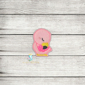 Sleeping Flamingo Digital Embroidery Design File