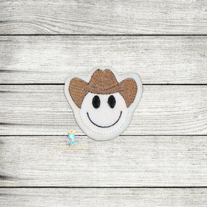 Smiling Cowboy Feltie Digital Embroidery Design Fil