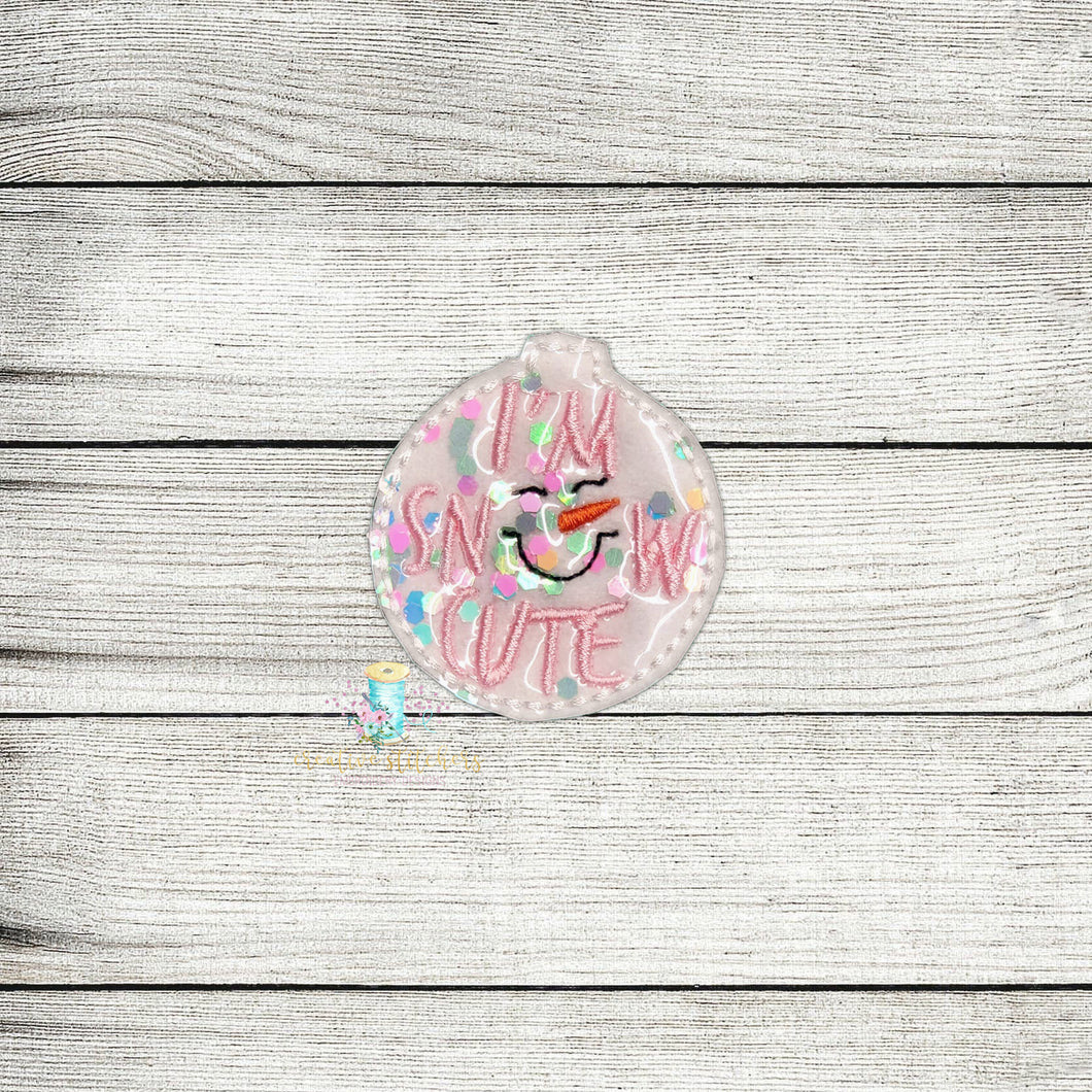 Snow Cute Shaker Feltie Digital Embroidery Design File