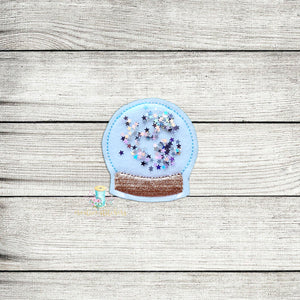 Snow Globe Shaker Feltie Digital Embroidery Design File