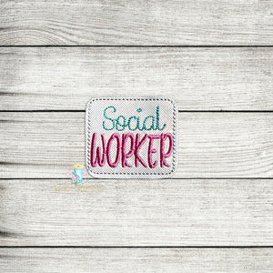 Social Worker Feltie Digital Embroidery Design File