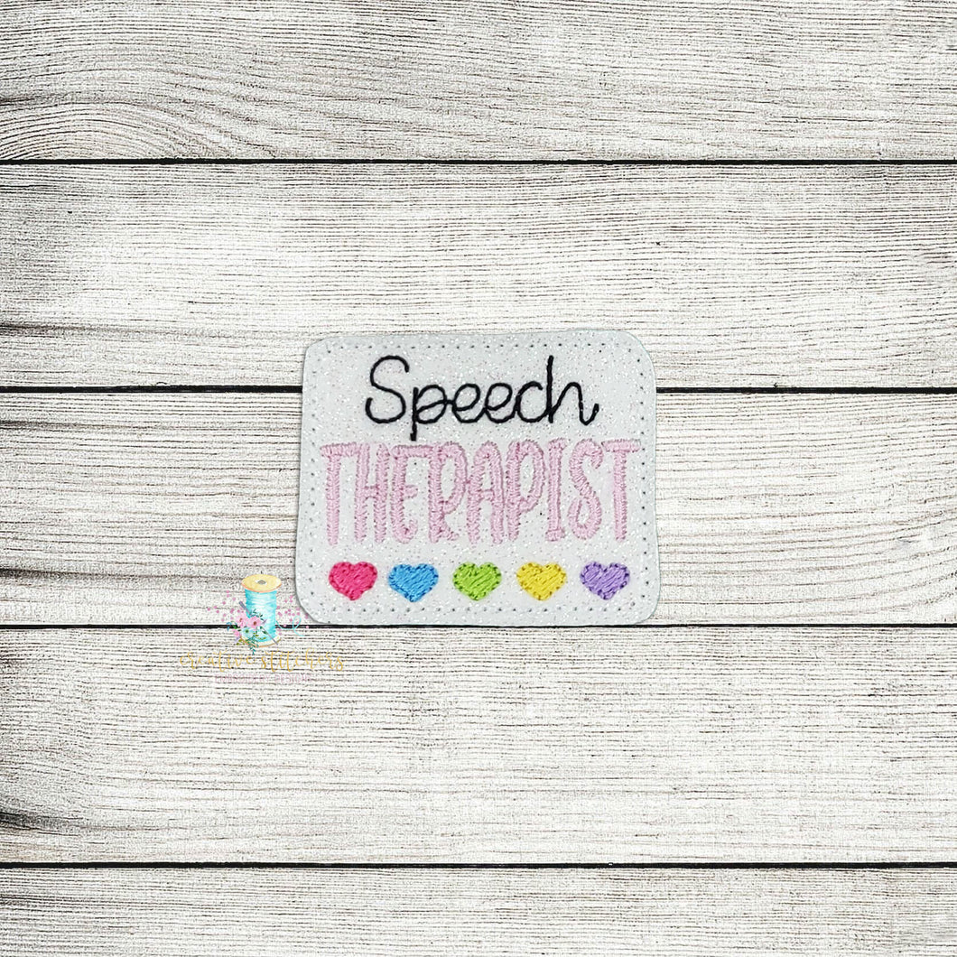 Speech Therapist Feltie Digital Embroidery Design File