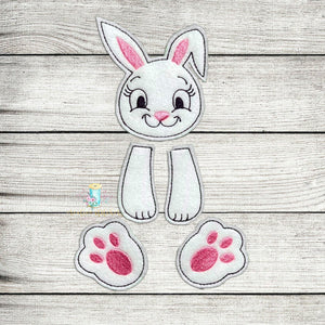 Sweet Rabbit OS Bow Parts Digital Embroidery Design File