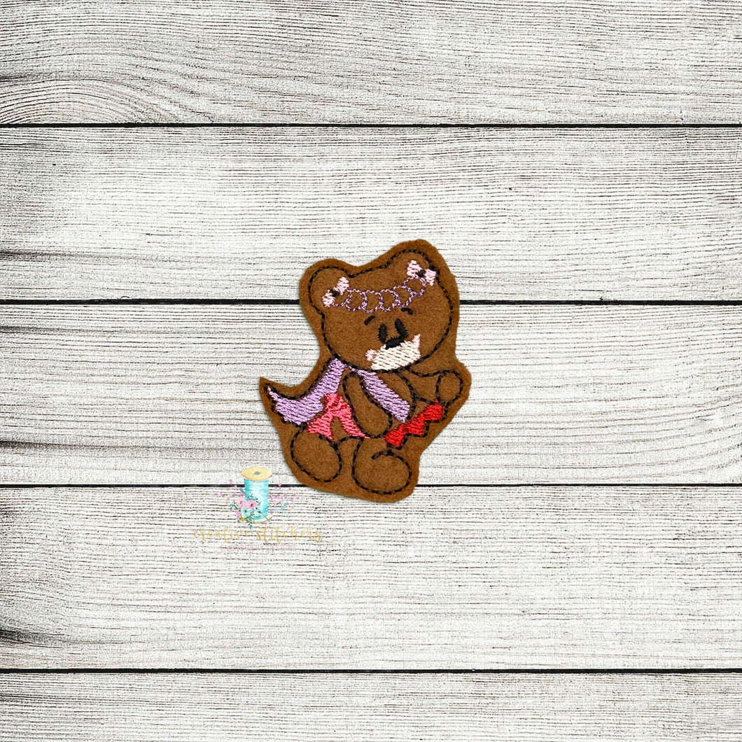 Sweet Valentine Bear Feltie Digital Embroidery Design File