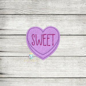 Sweetheart Heart Feltie Digital Embroidery Design File