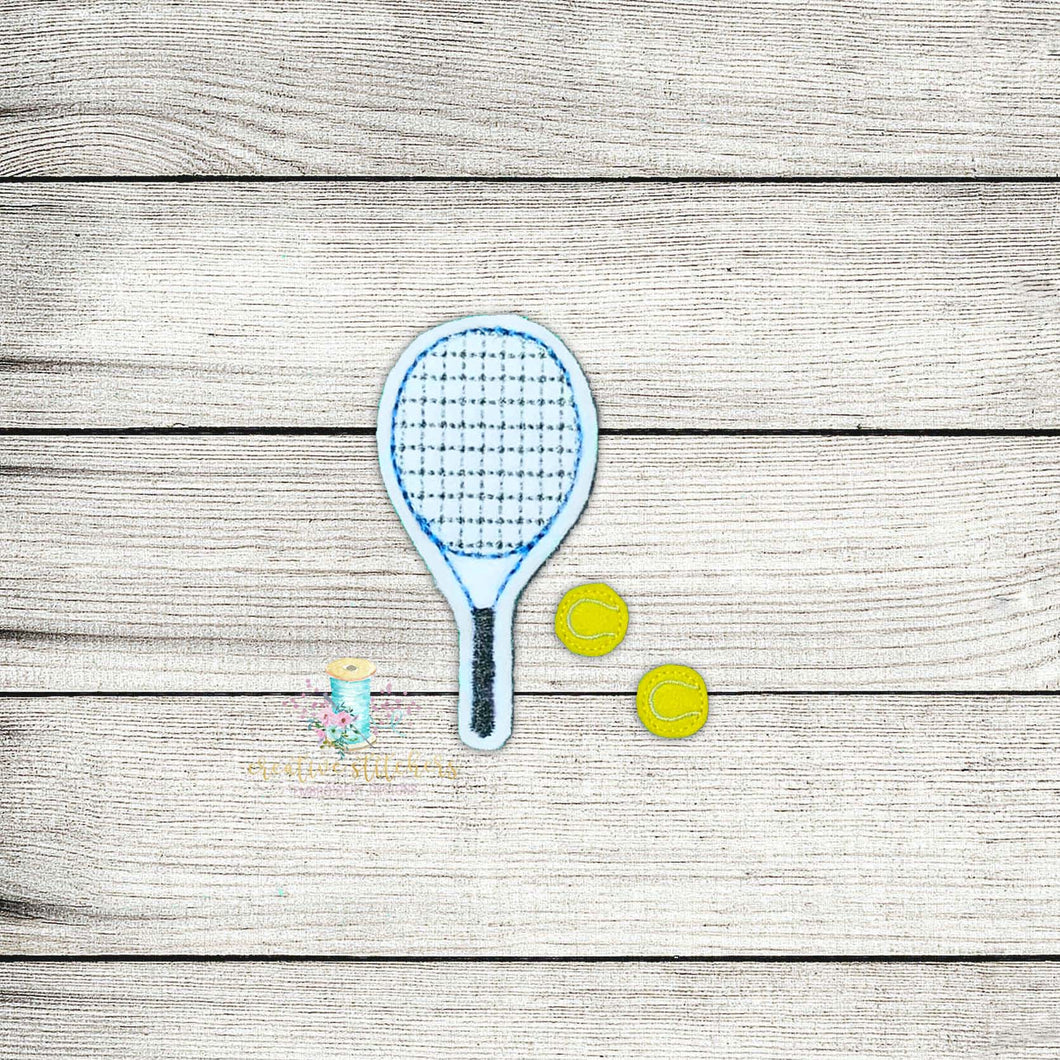 Tennis Racket Digital Embroidery Design File