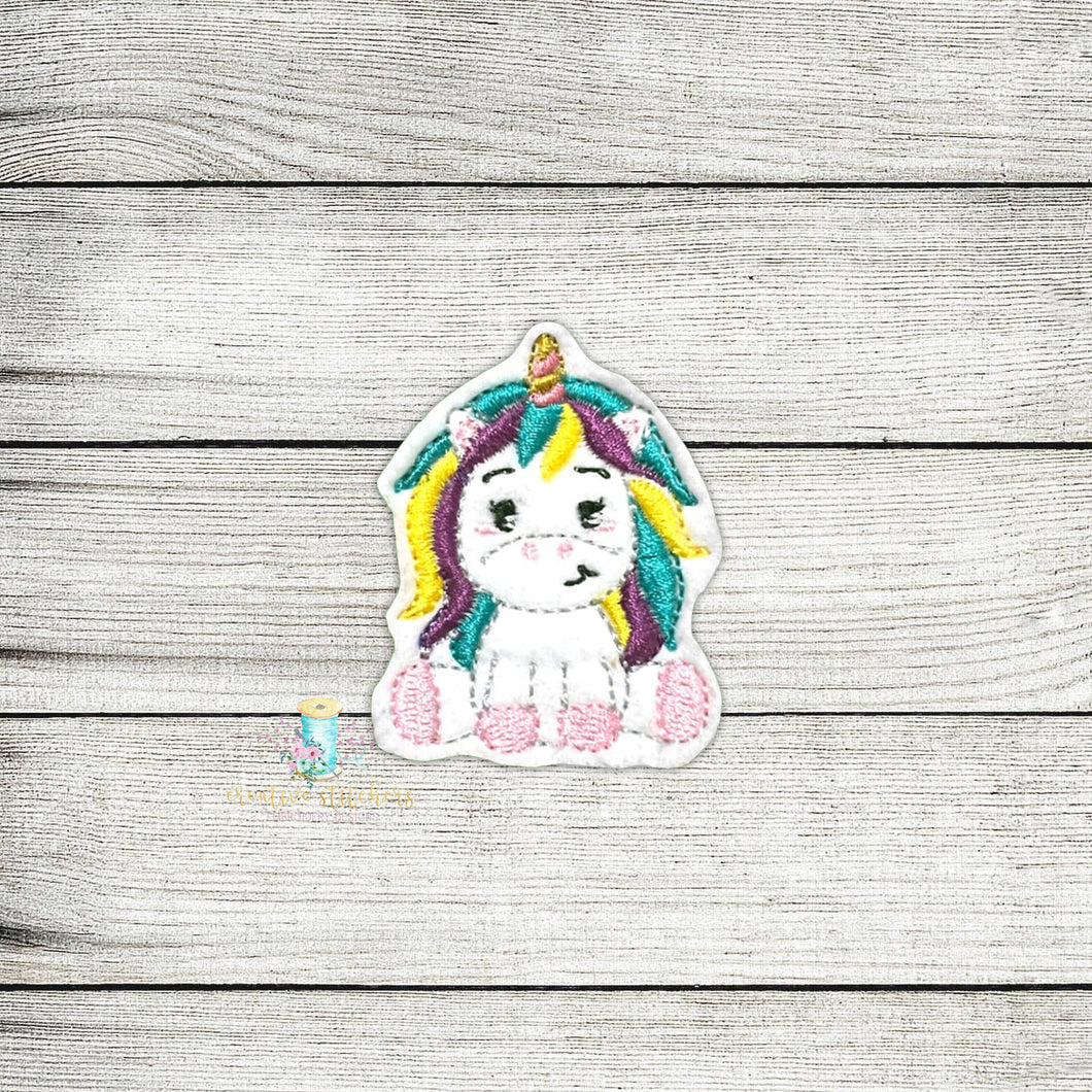 Unicorn Curly Feltie Embroidery Design File