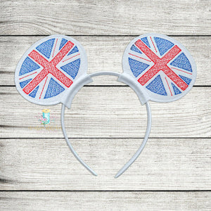 Union Jack Ears Digital Embroidery Design File