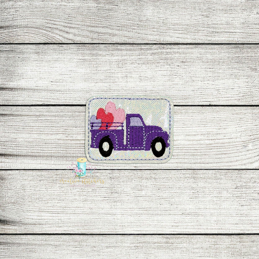 Valentine Truck Feltie Digital Embroidery Design File