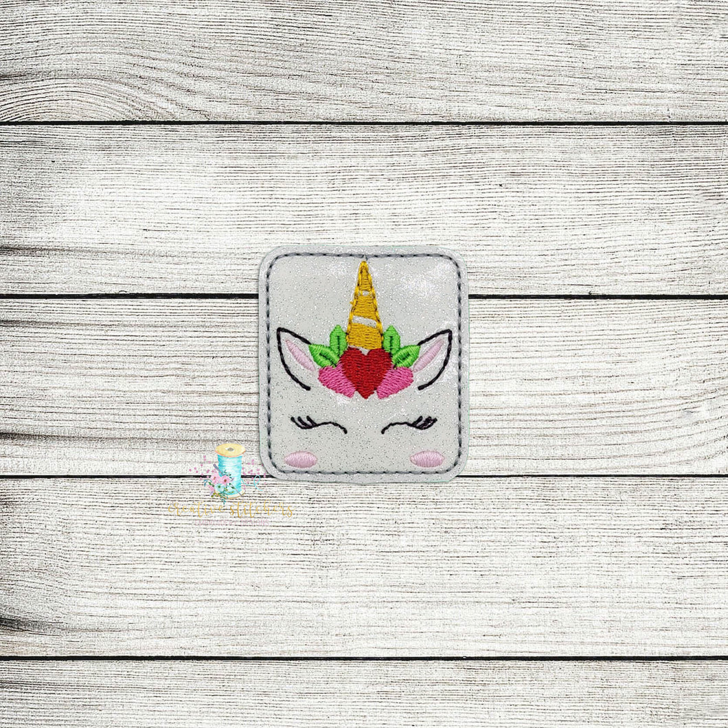 Valentine Unicorn Feltie Digital Embroidery Design File