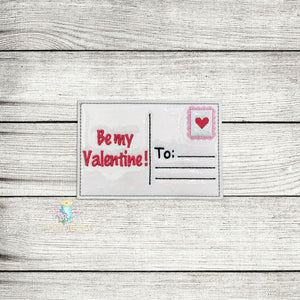 Valentine Post Card Digital Embroidery Design File