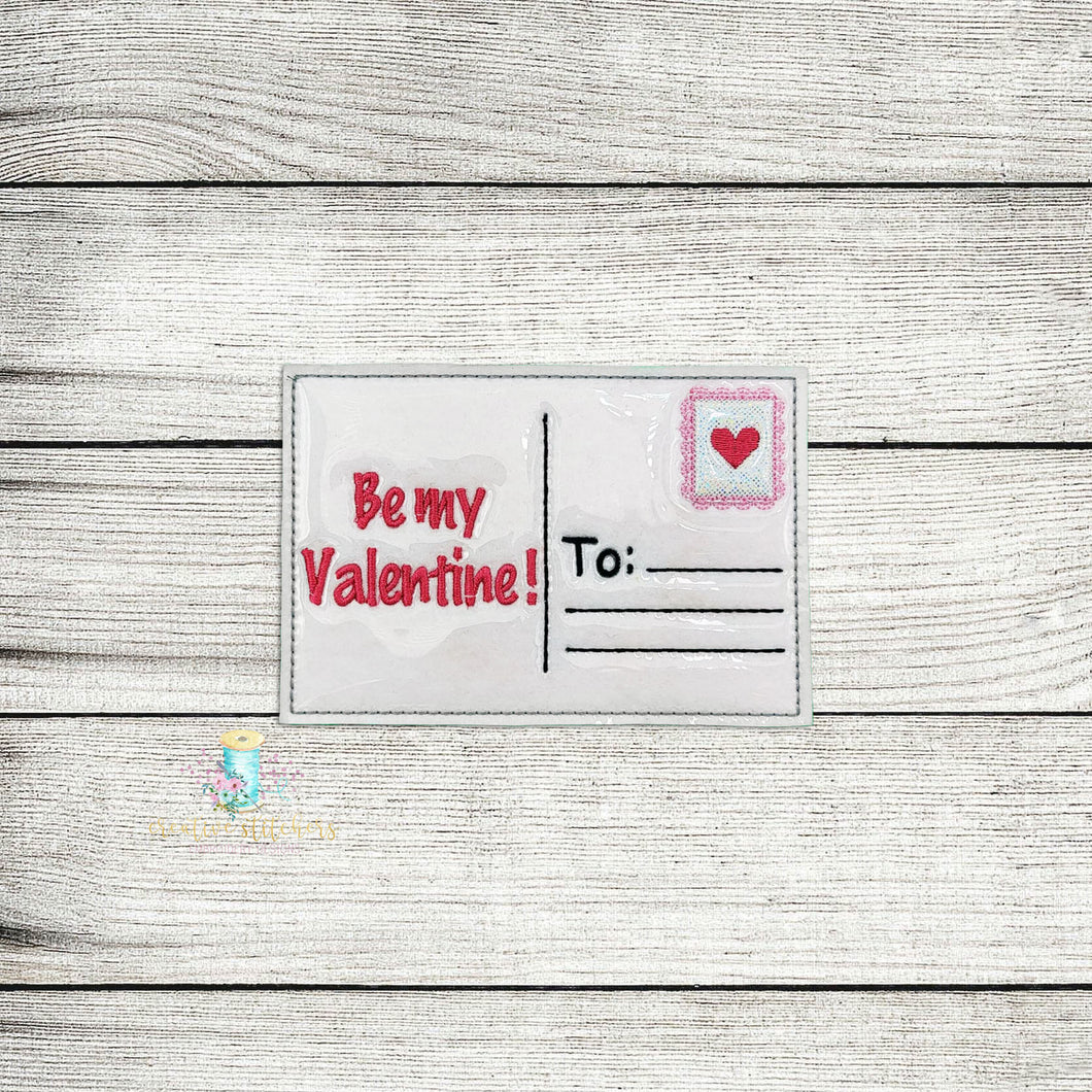 Valentine Post Card Digital Embroidery Design File